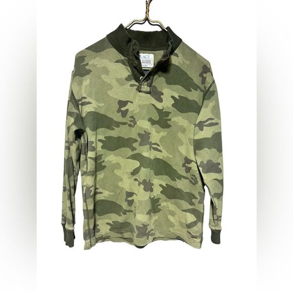 Vintage Wash Thick Camo Henley Size 14 - Picture 1 of 8